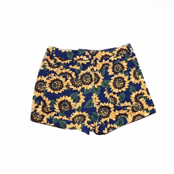 Sunflower Print Cuffed Jean Forever 21 Shorts - Picture 2 of 3